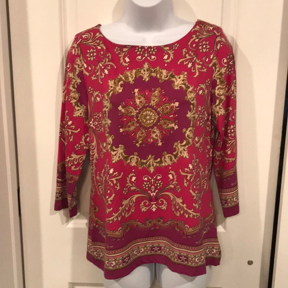 Charter Club Printed Top Size M